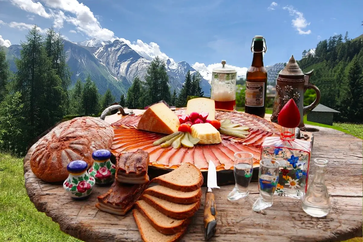 View of the mountains and Kitzsteinhorn from the Maiskogel