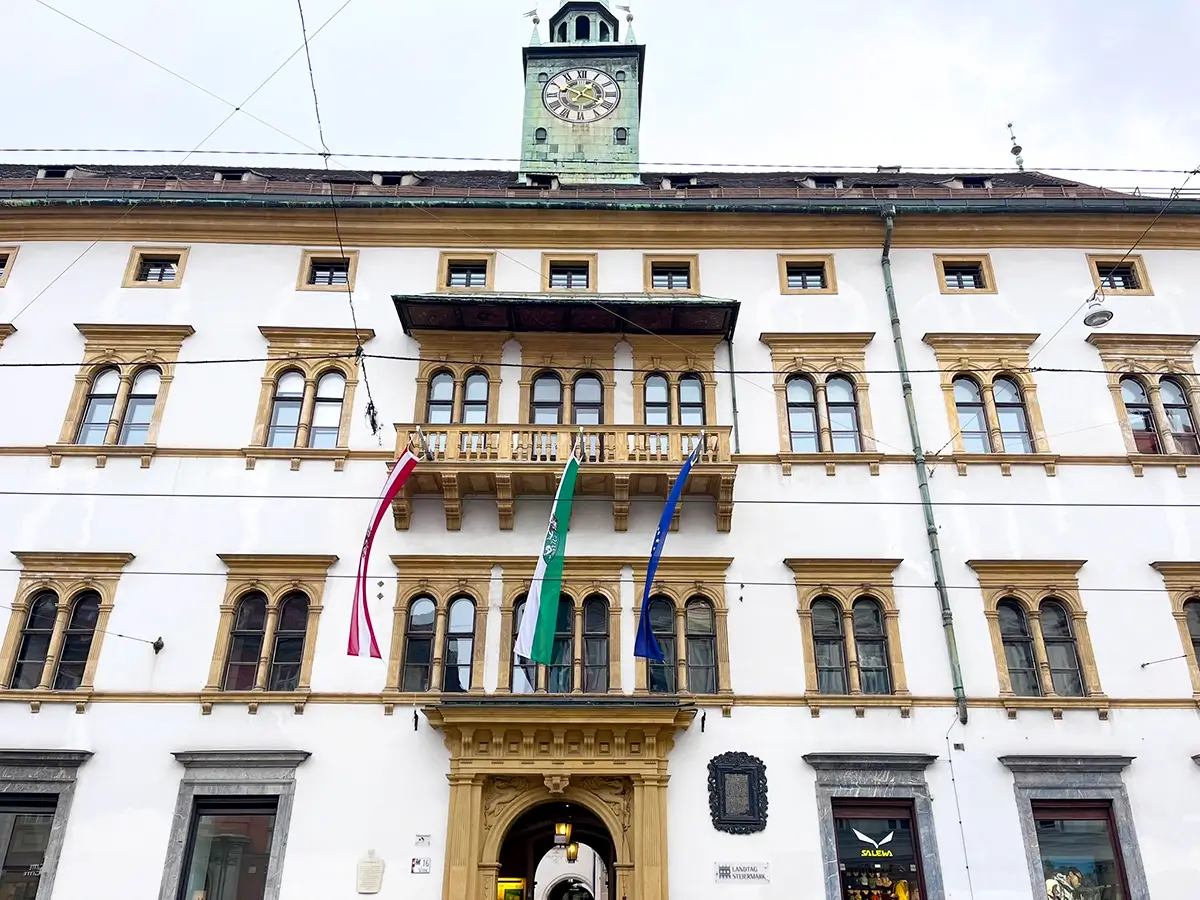 Exterior of Graz Landeshaus on Herrengasse
