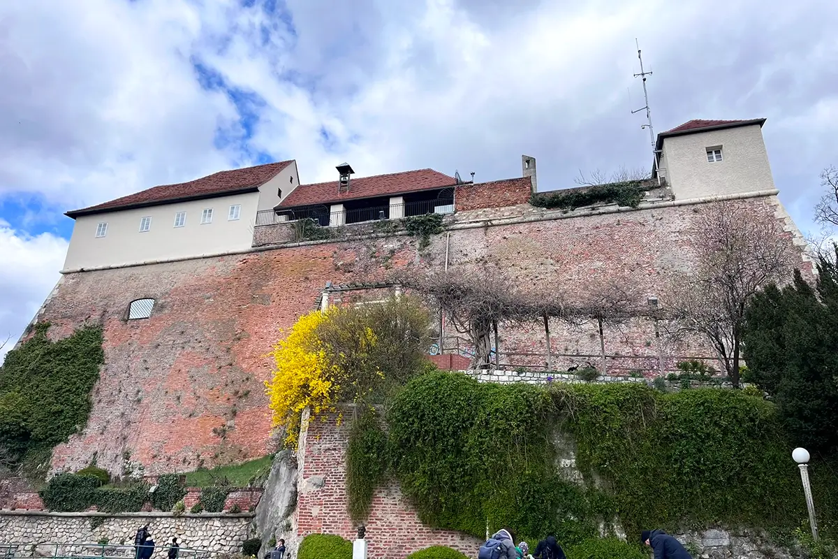 The highest point of the Schlossberg the Stable Bastion  (Stallbastei)- a highlight of top things to see in Graz